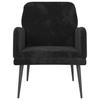 351409 vidaXL Fauteuil Noir 62x79x79 cm Velours