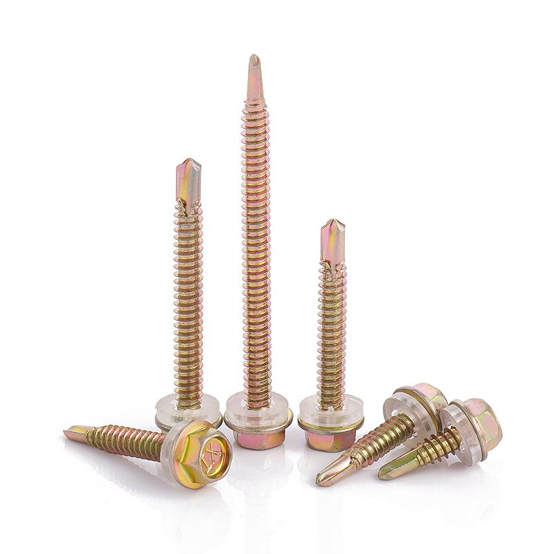 Hex Washer Head Self Drilling Tapping Screw Stainless Steel/Color Zinc M4.2 M4.8 M5.5 M6.3 Hardiflex Screws for Sheet Metal