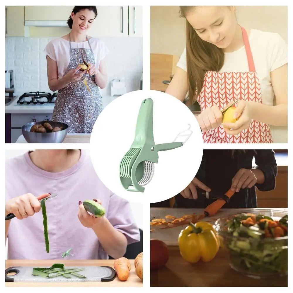 Stainless steel Portable Salad Cutter Comfortable Grip Fruit Chopping Tool Banana