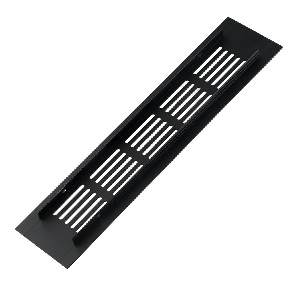 Grille Air Vent Premium Wall Black Multi-functional Replacement Ventilation Cover Wardrobe 50*150-400mm Aluminum