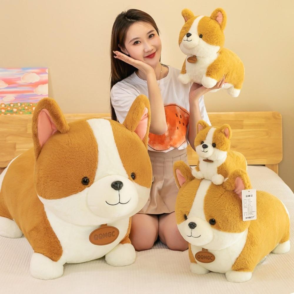 

Мягкая плюшевая подушка для собаки корги, мягкие плюшевые животные, Очаровательная плюшевая кукла корги, домашний декор Corgi