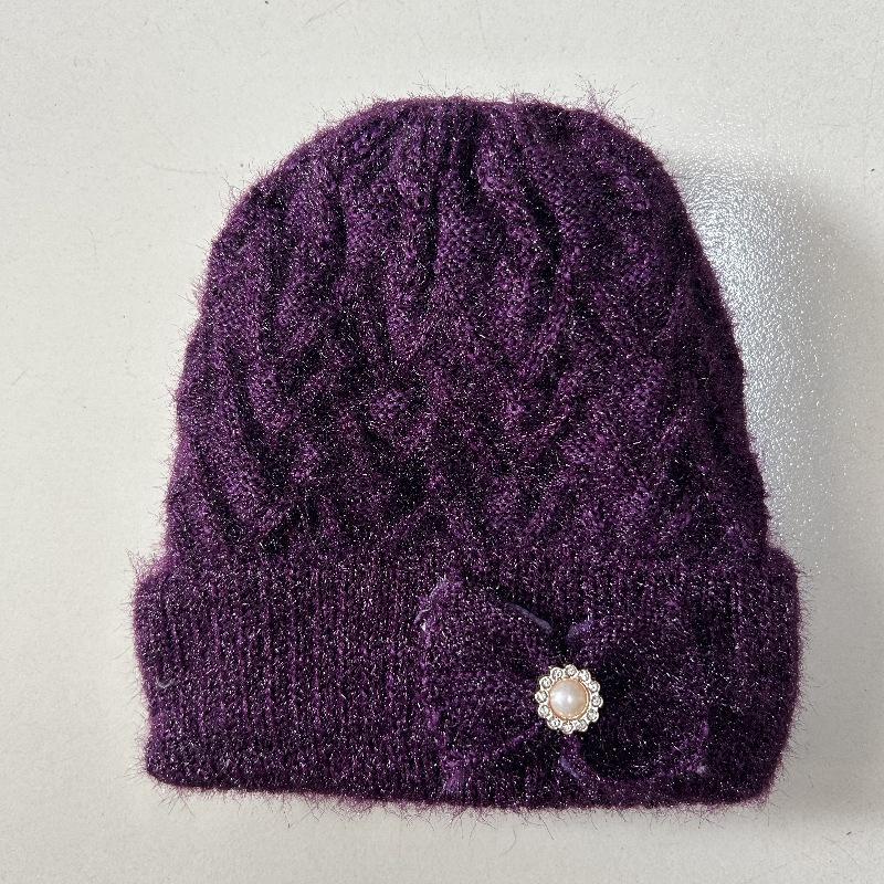 Neue Hüte für mittlere und ältere Frauen Winterwollmützen halten warm Winter-Hüte für ältere Damen Fleece Herbst- und Wintermützen gestrickt