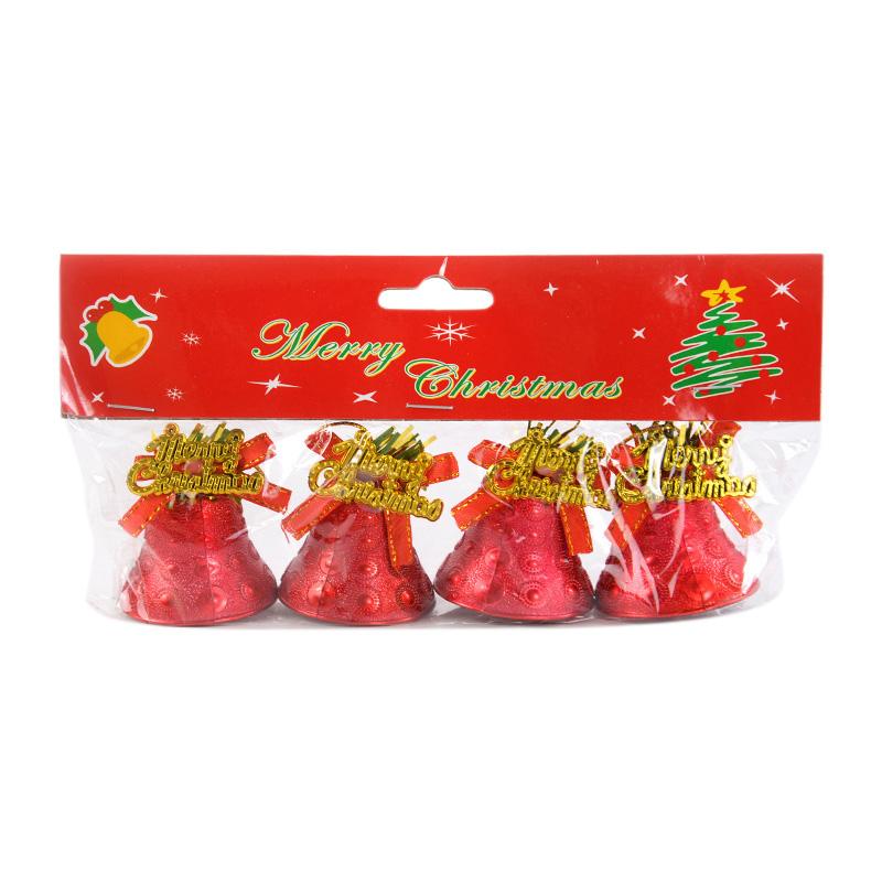 

4 шт. рождественские колокольчики украшения елочные подвески веселое рождественское украшение для дома новогодние принадлежности для вечеринки красный