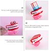 7pcs Wind Up Teeth Toy, Chattering Teeth Dental Care Demonstration Toy, Halloween Decoration, Party Favor for Kids Boys Girls Birthday