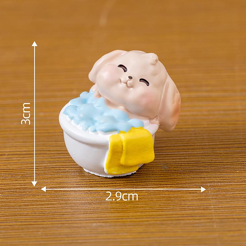 Miniature Cartoon Dog Micro Landscape Resin Ornaments For Home Decoration Kawaii Animal Puppy Figurine Desk Room Decor Gift