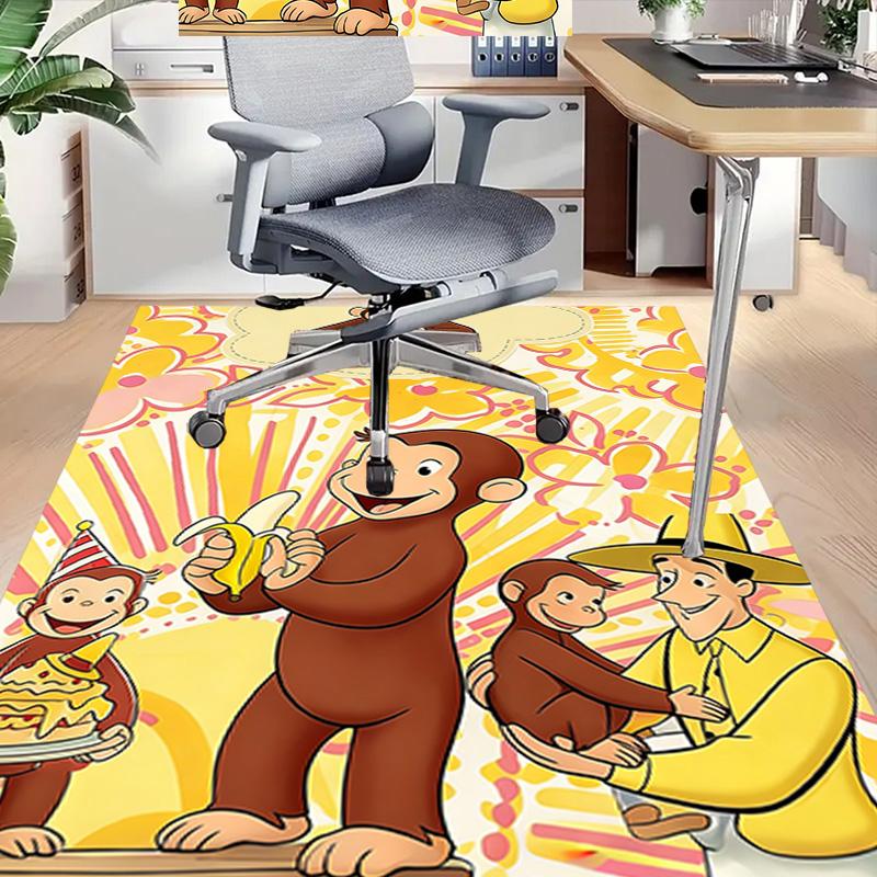 Curious George Party Carpet For Playroom Bedroom Living Room Sofa Home Decorkids Game Area Rug Nonslip Floor Mat