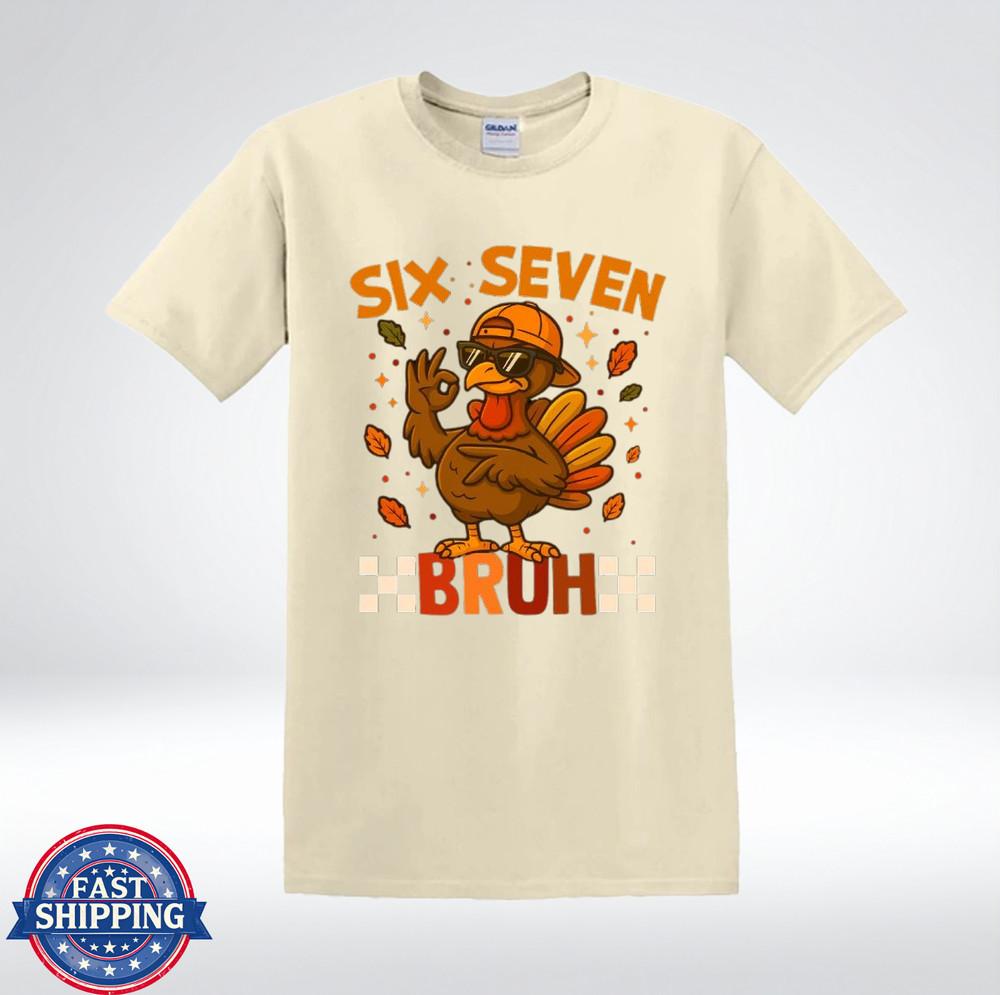 Šest Sedm Bruh Turecko Vtipné Díkůvzdání Podzimní Sezóna Tričko