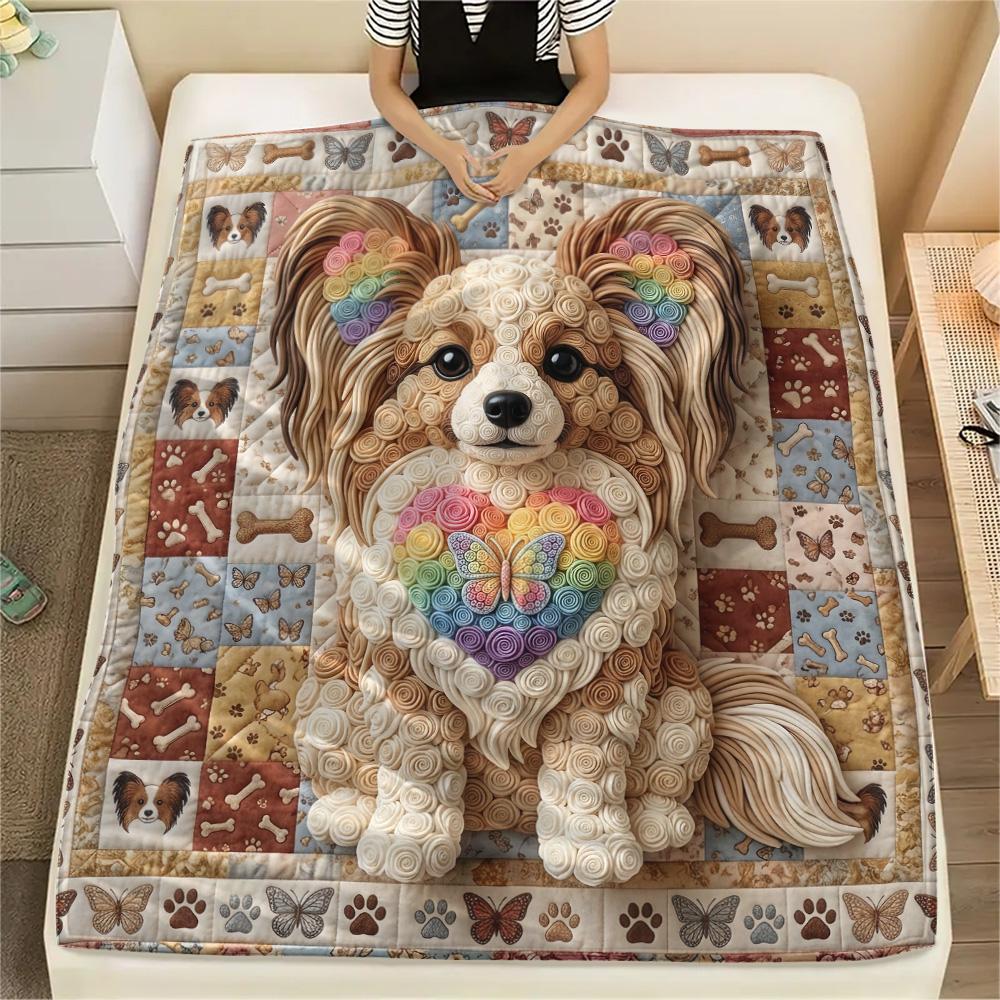 1Pc Cat Dog Patchwork Print Flannel Blanket High Quality Warm Comfortable Cover for All Seasons Perfect for Gifts Home Decor