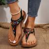 Summer Bohemian Style Flat Sandals for Women Clip Toe  Sandals Woman Retro Summer Casual Beach Shoes Anti Slip Flip Flops