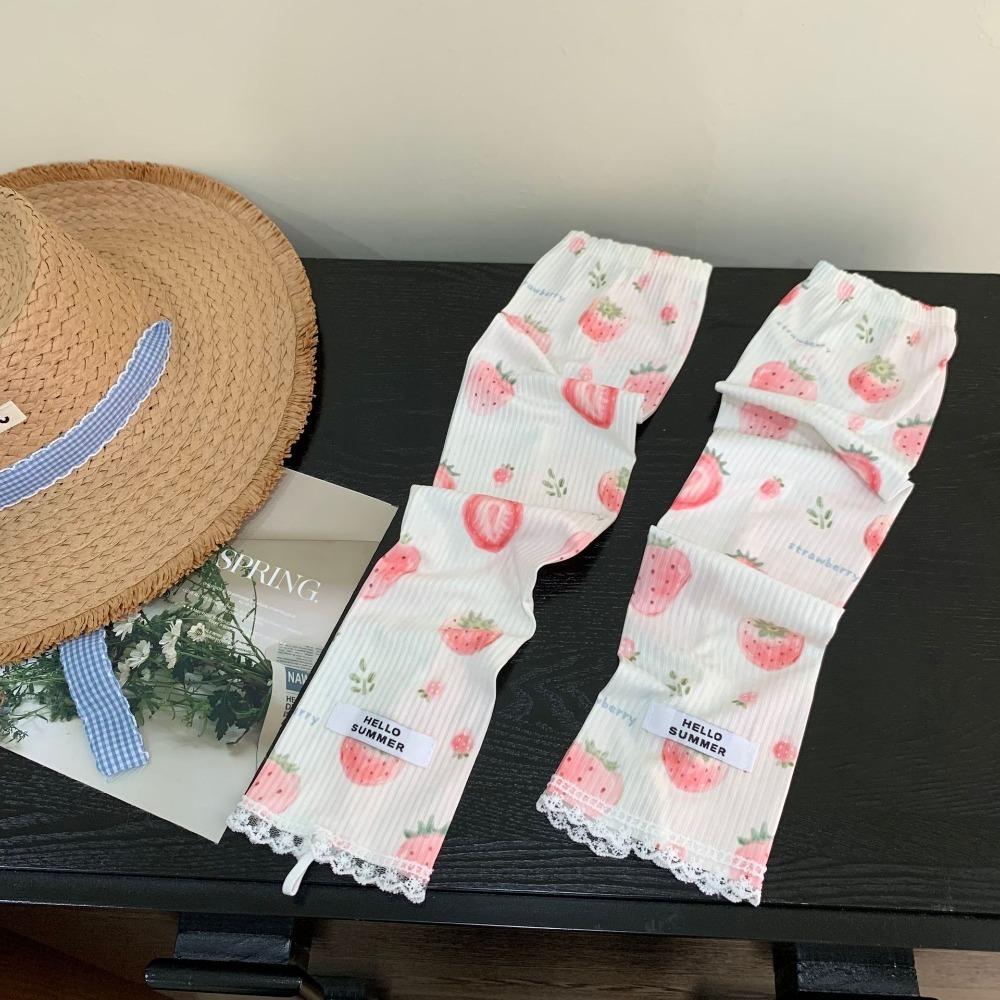 Peach Strawberry Sun Protective Sleeves Orange Watermelon Arm Covers  Girl