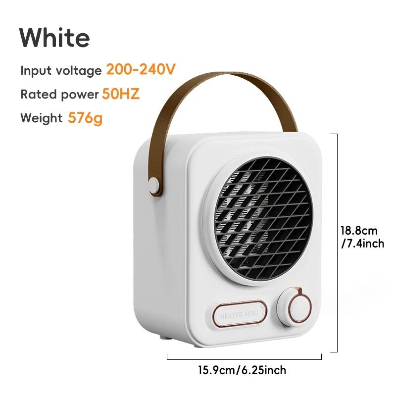 2025 New Home Portable Small Space Heater 1000W Quiet Energy Saving PTC Mini Energy Saving Heater