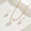 Ladies Pearl Necklace & Ear Stud Jewelry Set