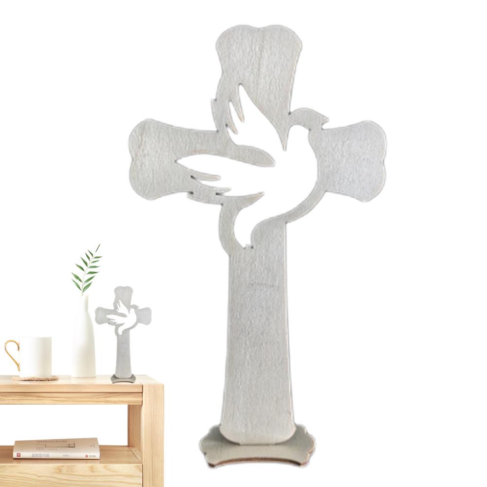 

Деревянные кресты для центральных элементов, поделочные кресты, деревянные кресты-подставки, художественный знак, 10 шт., стоячие кресты, украшение, миниатюрные полые настольные