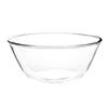 Przezroczysta szklana miska do mieszania i sałatek
