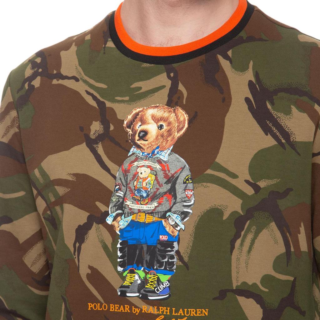 Polo Ralph Lauren Hanorac cu imprimeu urs Camuflaj Gât rotund Mânecă lungă Hanorac Bărbați hanorac 710766090-001