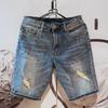 Men's 2024 Trendy Ripped Denim Shorts - Street Style Casual Five-Point Pants