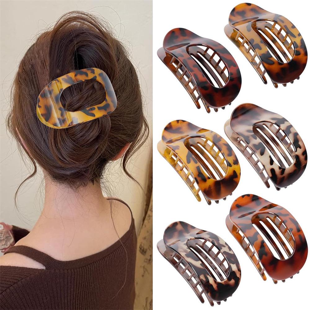 Curved Oval Updo Hair Claw - Temperament Shark Clip