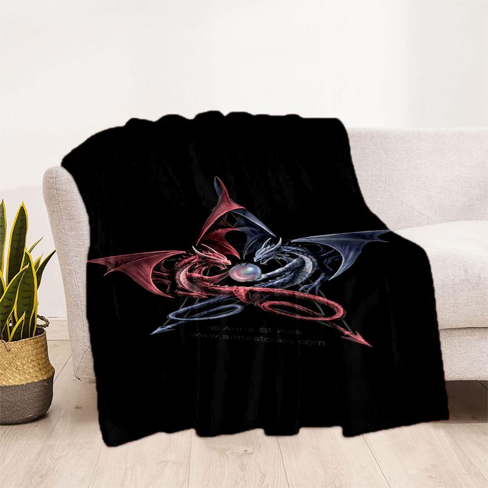Gothic Style Blanket Soft & Cozy Suitable for Office Picnics Livingroom Four Seasons Universal Stylish Decor Perfect Gift for Relatives and Friends