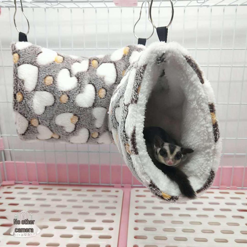 Super Soft Plush Tunnel Nest: Warming Hammock for Hamsters, Mice, Sugar Gliders, Ferrets, Guinea Pigs, and Cavies