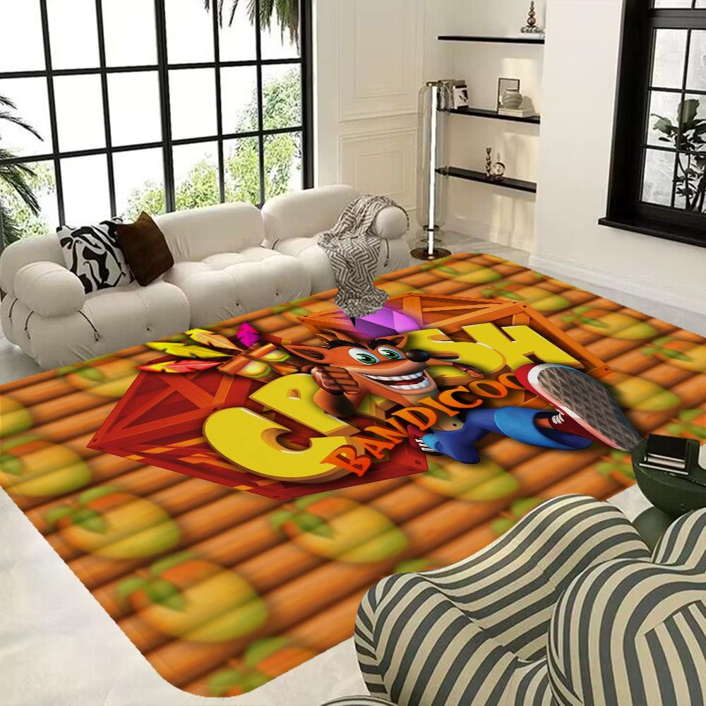 Crash Bandicoot Long Rugs Cheaper Anti-slip Modern Living Room Balcony Printed Bedside Area Rugs