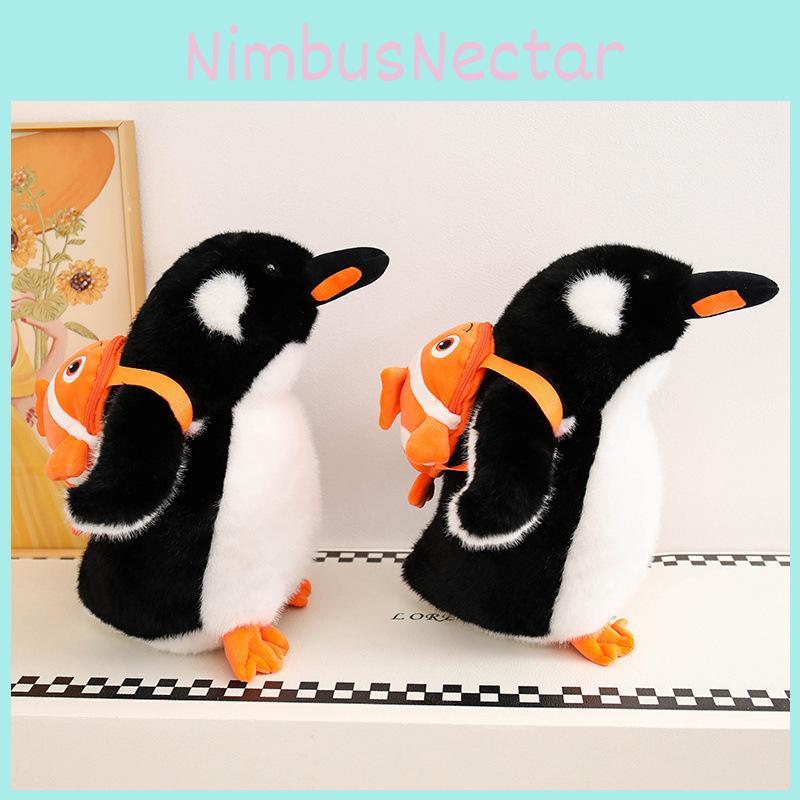 Clownfish Penguin Backpack Plush Toy Cute Animal Doll Cartoon Kids Gift Birthday