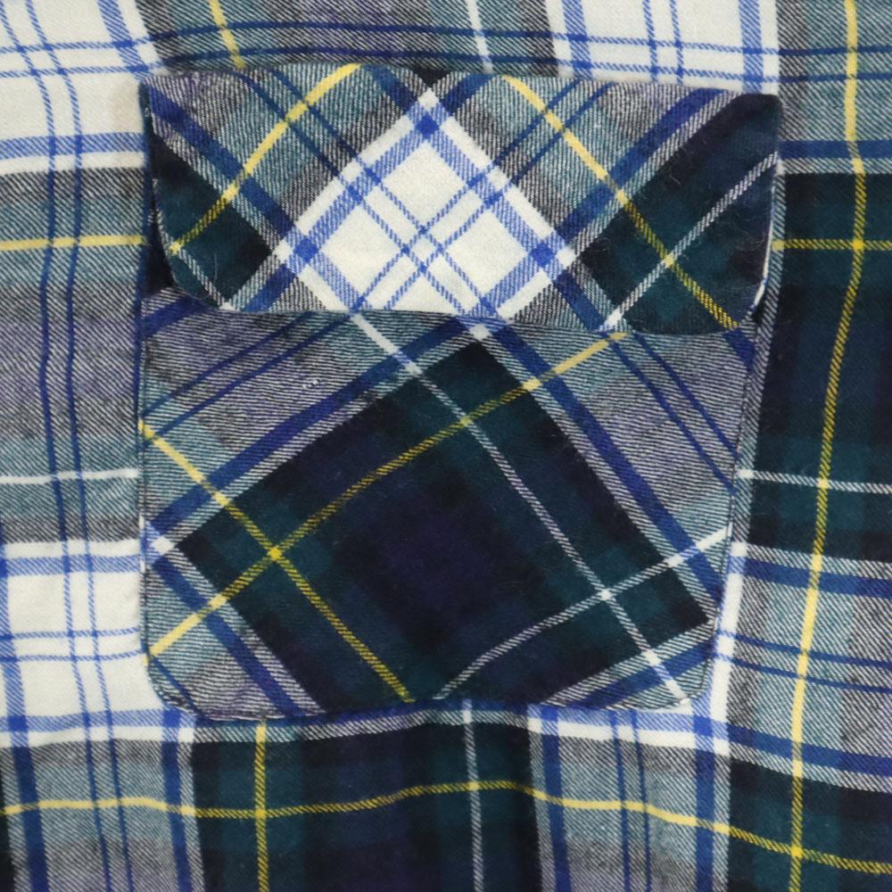Deacon Brothers 60s 70s vintage Check Pattern Long sleeve Open collar shirt Men's Used