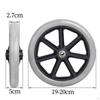 2Pcs Replacement Front Wheels, 8inch Wear Resistant Anti Slip PVC Rollers Wheels Casters for