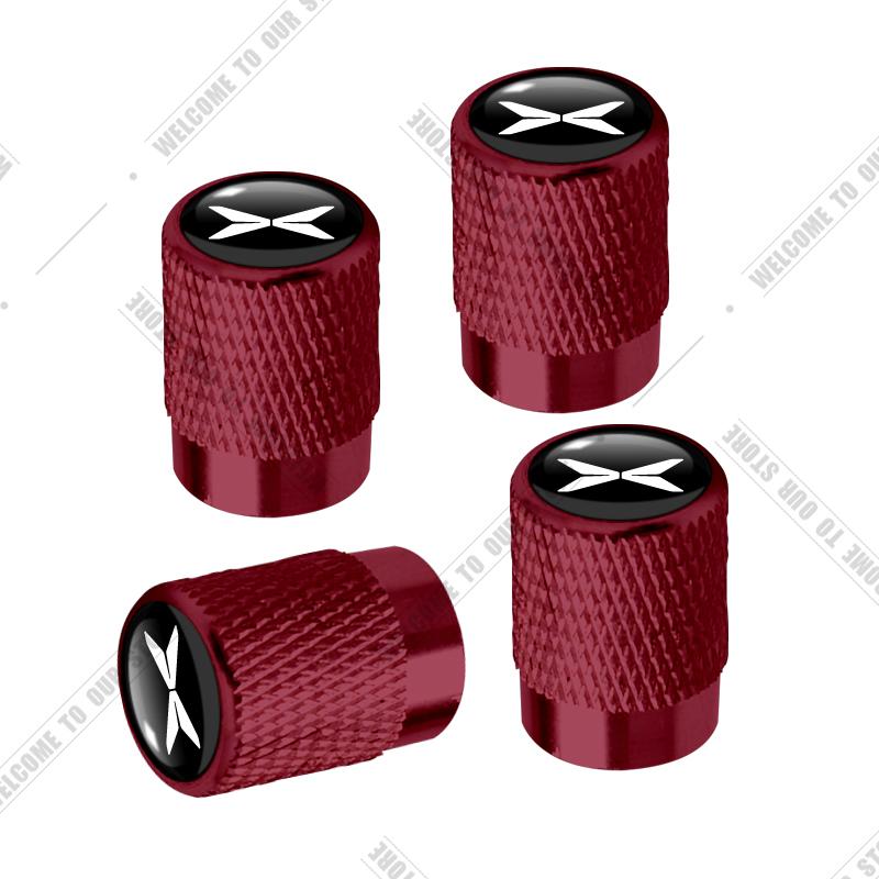 Car CNC Aluminum For Xpeng Xiaopeng P7 G3 G6 G9 F30 N5 P5 X2 X9 G3i P7i H93 Beta Emblem 4pcs Tire Valve Air Port Stem Cover Caps