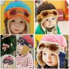 New Children Pilot Hats Fashion Boys Girls Aviator Hat Earmuffs Beanies Kids Baby Autumn Winter Warm Earflap Ear Protection Cap