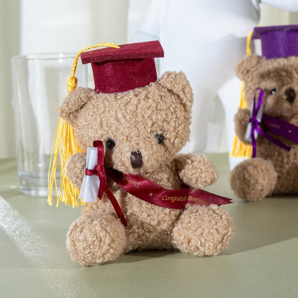 Stuffed Bear In Graduation Hat GRAD Bachelor Grad Graduation Hat Commencements Keepsake Graduation Bear Toy