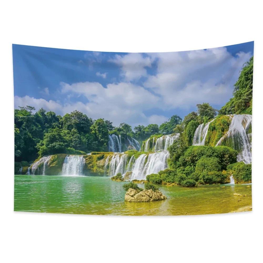 Landscape Forest Waterfall Wall Decor Tapestry Home Living Room Tapestry