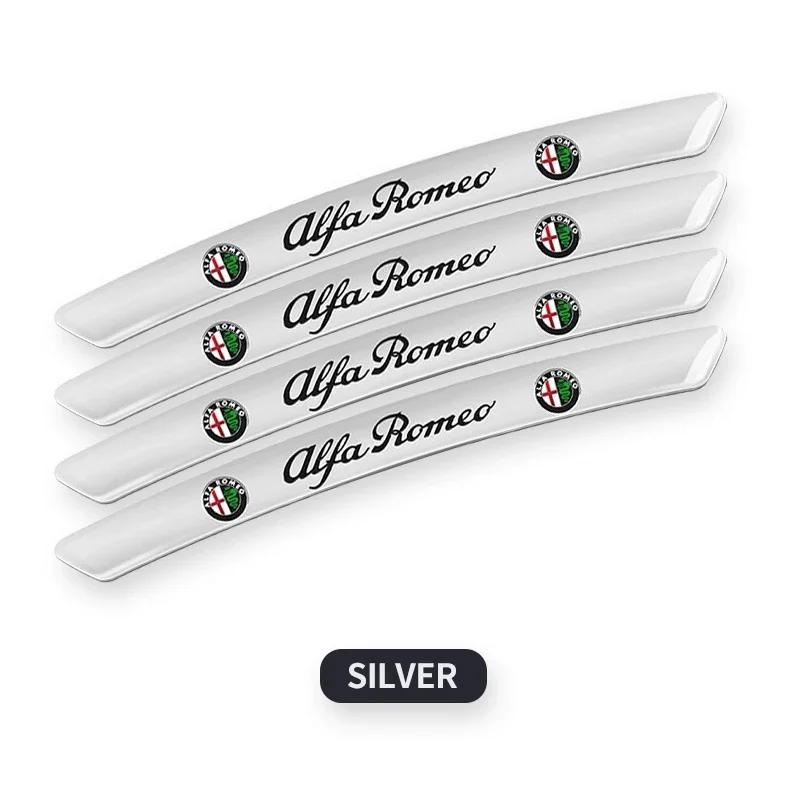 Autostickers Voor Alfa Romeo Auto Styling 4 Stuks Aluminium Velg Sticker Decal Voor Alfa Romeo Giulia Stelvio Giulietta 156 159 14