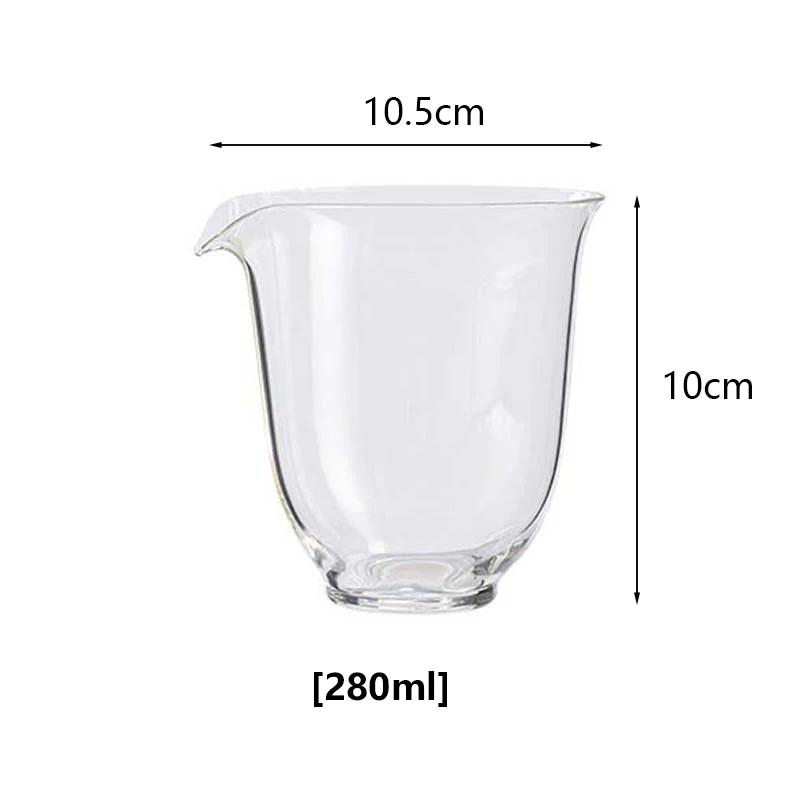 High Transparency Glass Chahai Fair Cup Chinese Zen Teacup Tea Dispenser Tea Sea Large Capacity 280ml