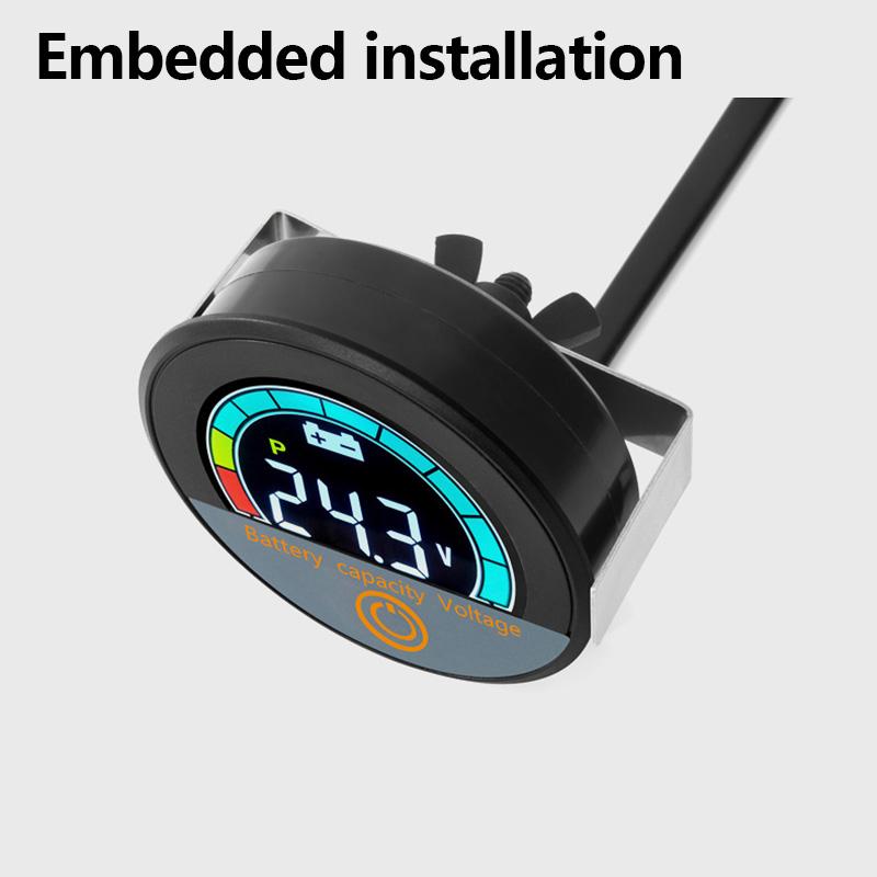 

Цифровий круглий акумуляторний вольтметр DC 8V-100V Індикатор ємності Вимірювач потужності Літій LiFePO4 Свинцево-кислотний елемент 12V 24V 48V 60V 72V 84V