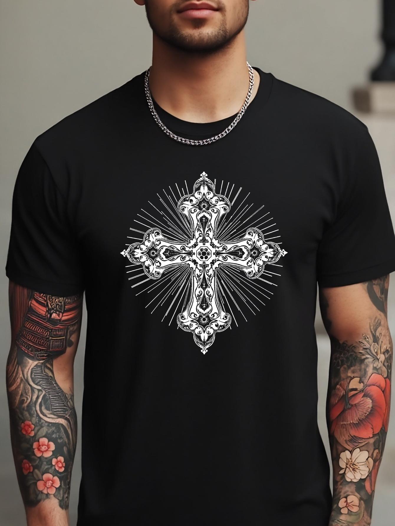 Black T-shirt - Soft Breathable Cotton Blend Tee with Stretch Fabric for Gym XXXXL