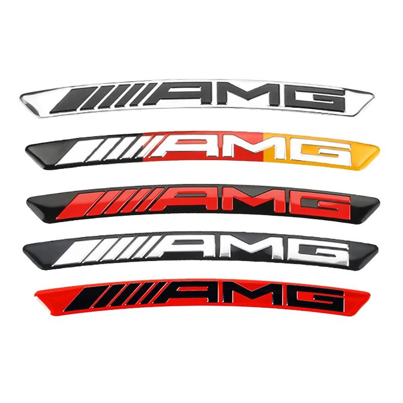 4pcs AMG Emblem Car Wheel Sticker Rims Cover Decal Accessories For  Mercedes Benz Brabus Smart Maybach W204 GLC CLA W205 W203