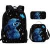 Backpack School Bag Level 3 Anime Lunch 3D Pencil Bag Nylon Printed Backpack