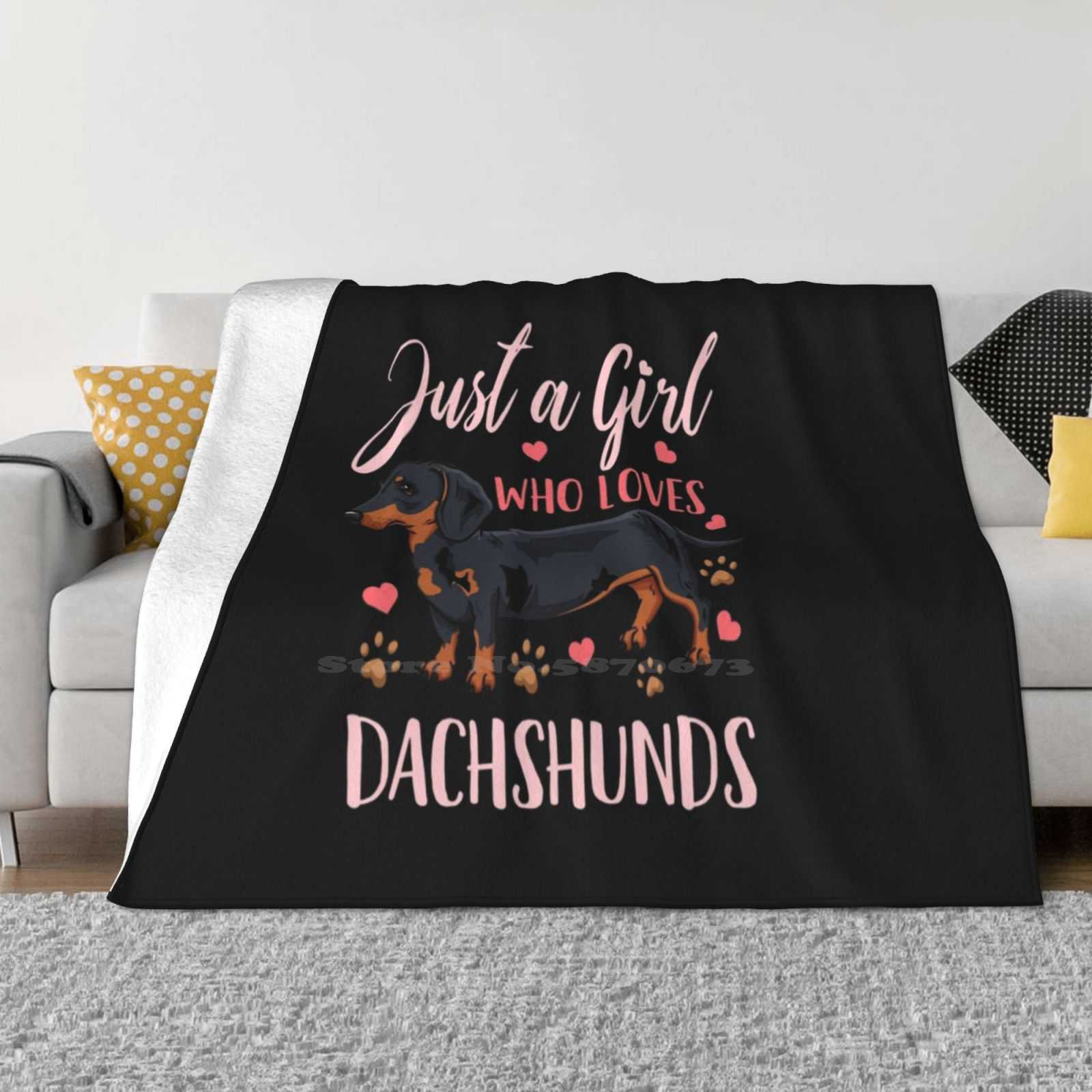 Just A Girl Who Loves Dachshunds Dog Lover Fashion Soft Warm Flannel Blanket Just A Girl Dog Mom Dachshund Lover Dachshund Mom 30x40in
