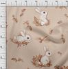 oneOone Cotton Flex Light Peach Fabric Kawai Dress Material Fabric Print Fabric By The Yard 40 Inch