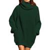 Women's Long Sleeve High Neck Knit Sweater Dress - Autumn Winter Fashion