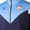 Puma Mcfc Logo Pattern Comfortable Warm Windproof Waterproof Stand Collar Color Block Jacket Men Jacket Light-Blue 756664-25