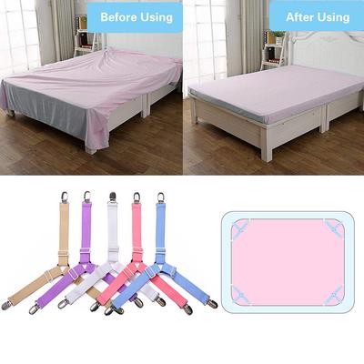 4PCS Black Triangle Clips For Bed Mattress Sheet Tablecloths Fastener Holder