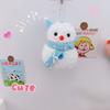 Cute Snowman Plush Keychain Christmas Ornament Creative Stuffted Doll Backpack Plushie Pendant Christmas Gifts for Friends