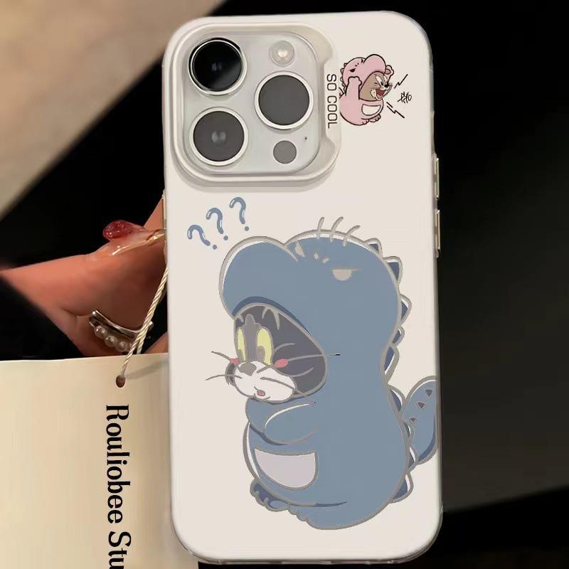 Tom & Jerry iPhone 18 Pro Max Phone Case, 14 European and American Style, 13 Cute Couple Design, Drop Protection