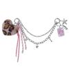 Heart Leopard Rope Chain Keyring _ Pink