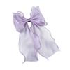 Elegant Large Bowknot Hair Clip For Women French Design Long Tail Tulle Hair Styling Accessories for Everyday Wear