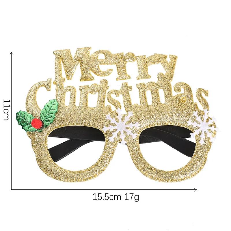 Christmas Glasses Plastic Decorative Glasses Kid Xmax Party Costume Accessory Photo Props Christmas Decoration  Navidad Gift