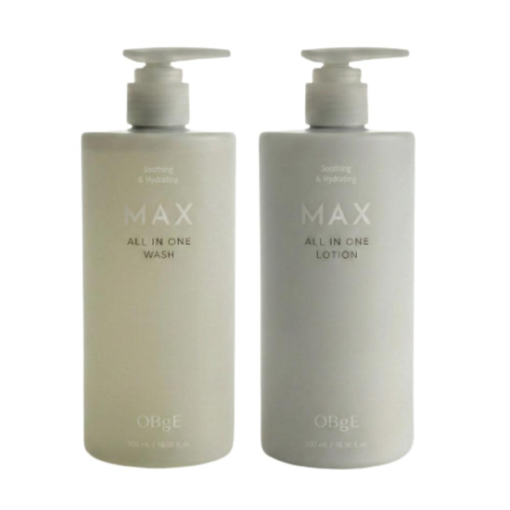 OBGE Max All-in-One Wash 500ml + Lotion 500ml Jumbo Set for Men
