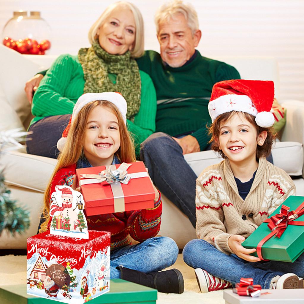 Christmas Celebration Red Snowflake Paper Gift Box For Party Decor And Gifting