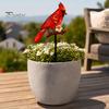 Elegant Yard Decoration Posts Metal Bird Garden Stake Decor, Weather Resistant Printed Flat Art Ornament, Rustproof Planter Non-fading Pot Insert for